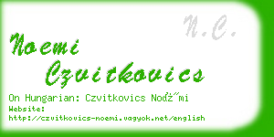 noemi czvitkovics business card